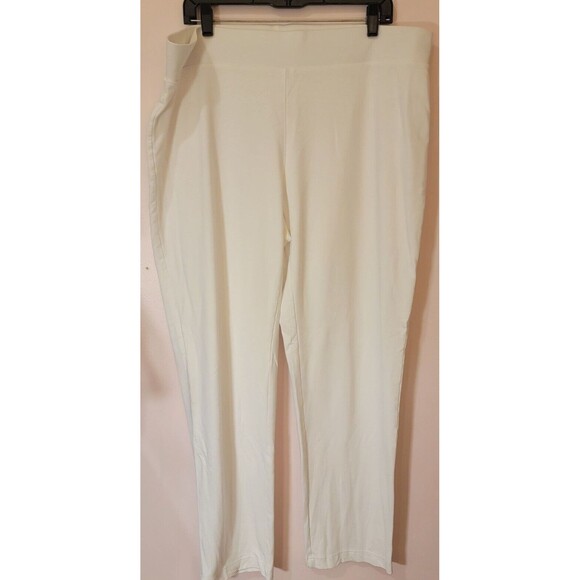 J Jill Purejill Slim Leg Stretch White Pants No Size Tag Probably 2XL - Picture 1 of 6
